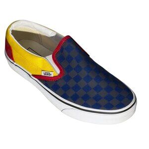 VANS Unisex Otw Rally Checkerboard Slip-On Shoes Red/Yellow/Blue  Size M7 W8.5